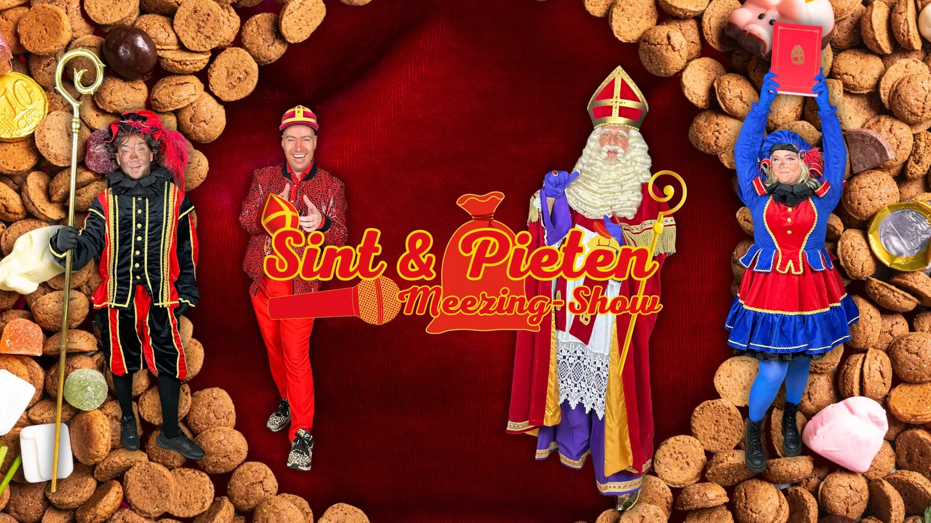 Sint & Pieten Meezing-Show: Nigel Andrews, Sinterklaas en twee Pieten tussen de pepernoten